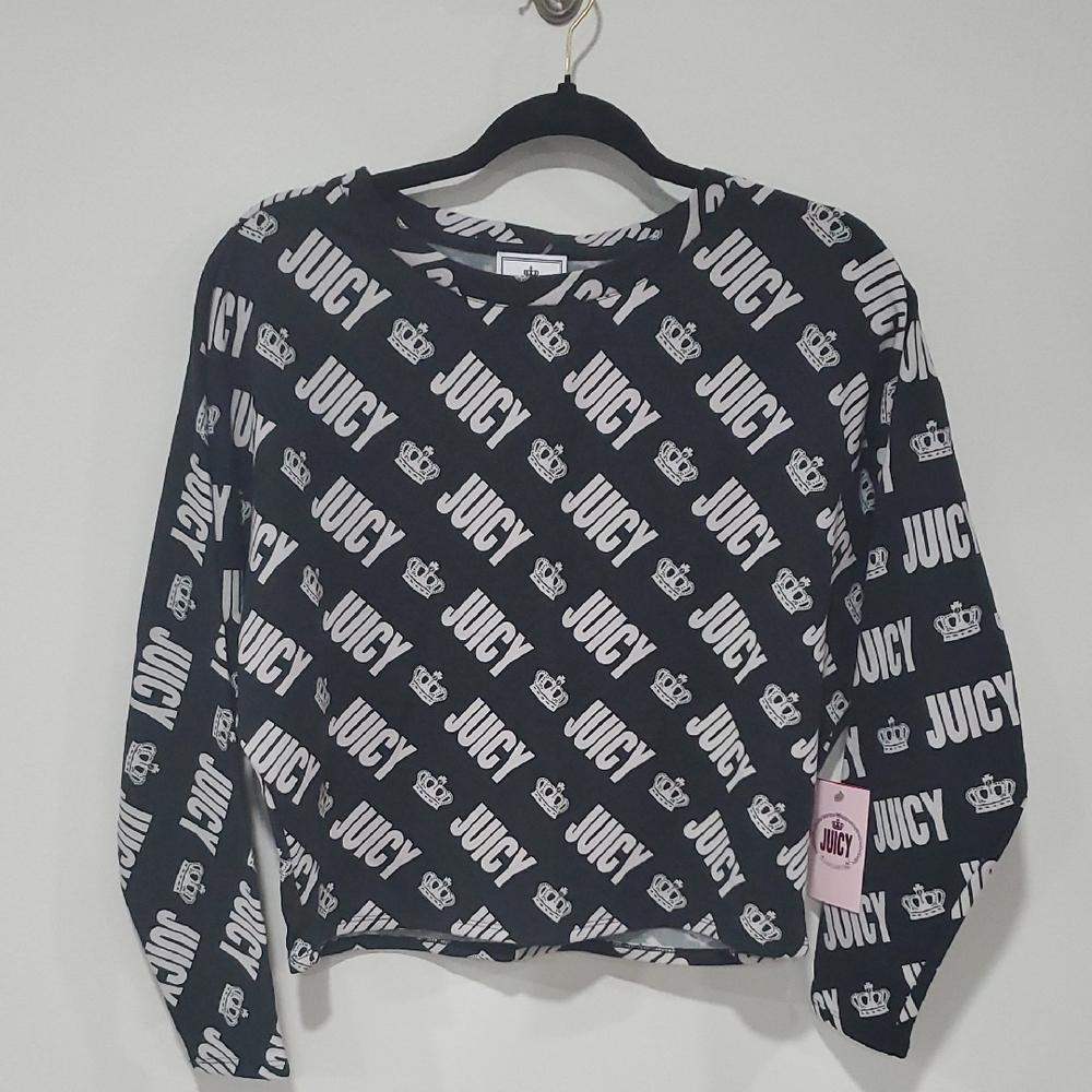 Juicy Couture Black and White Logo Top